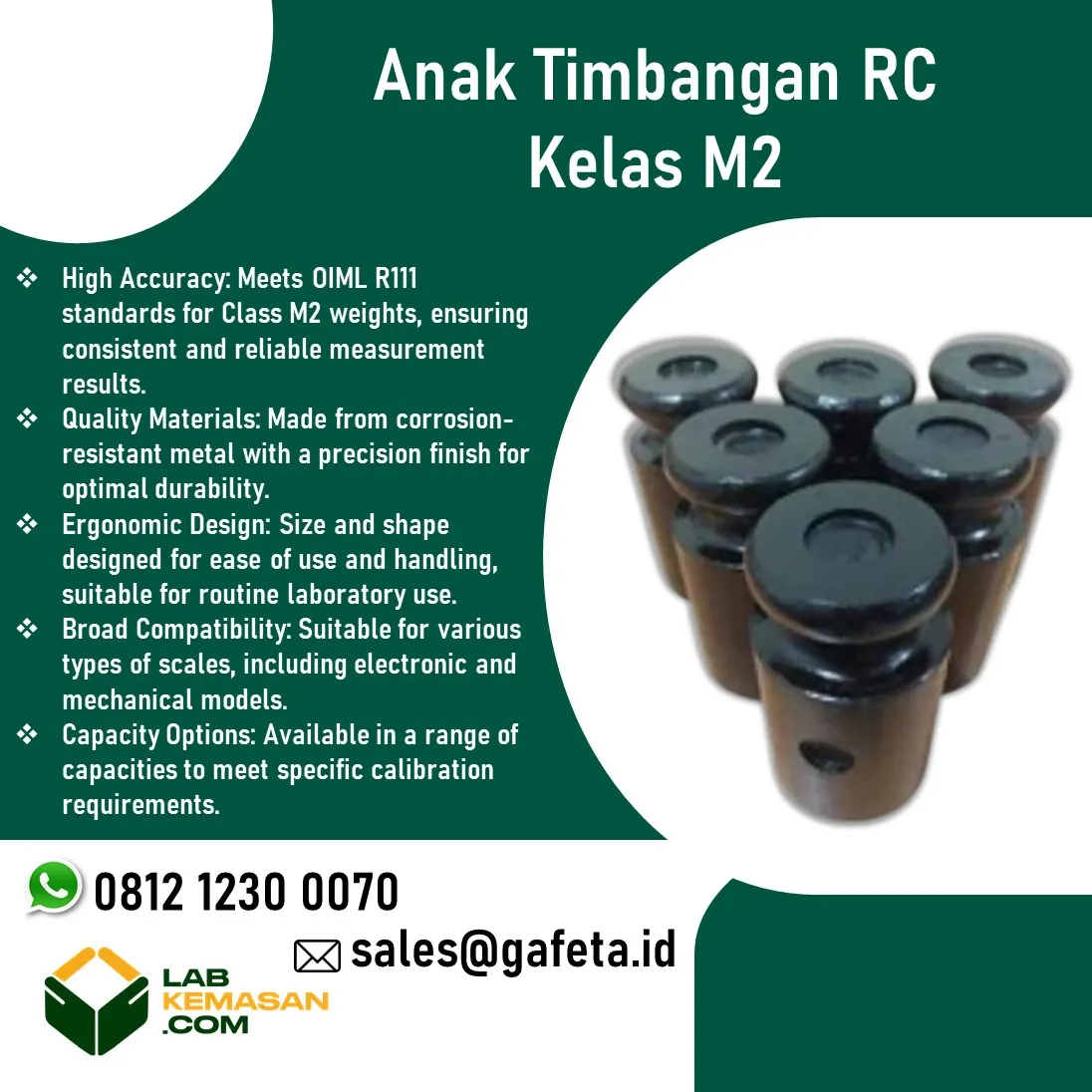 Jual Anak Timbangan Kelas M2 RC OIML R111